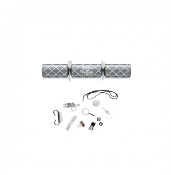 12" Silver Christmas Diamond Foil Board Cracker 